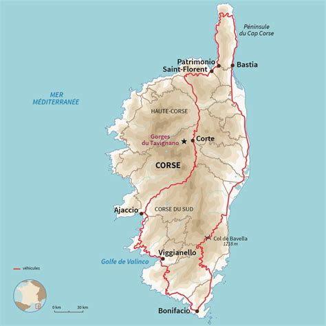 bastia bonifacio distance.